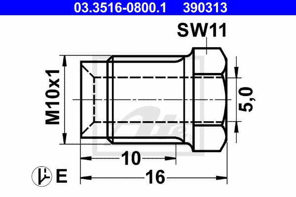 ATE 03.3516-0800.1 Vite a cappello