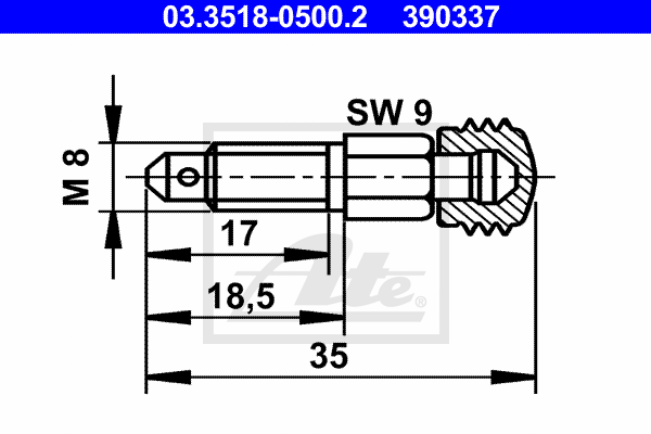 ATE 03.3518-0500.2 Vite / Valvola di sfiato