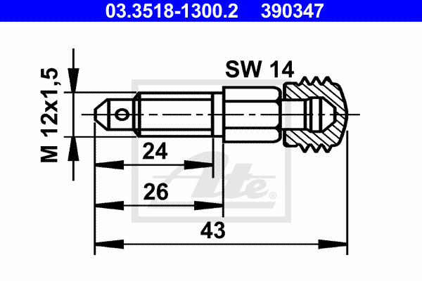 ATE 03.3518-1300.2 Vite / Valvola di sfiato