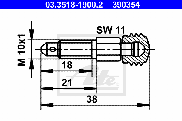 ATE 03.3518-1900.2 Vite / Valvola di sfiato