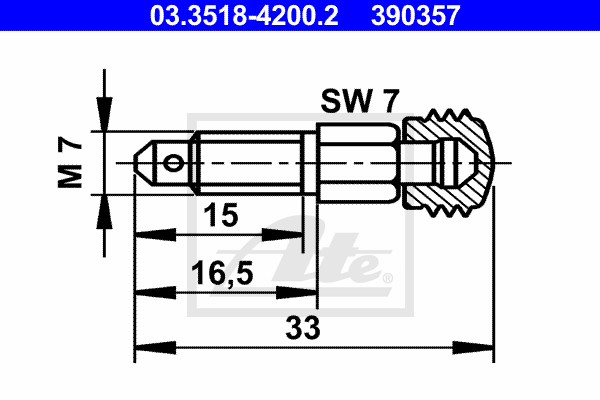 ATE 03.3518-4200.2 Vite / Valvola di sfiato