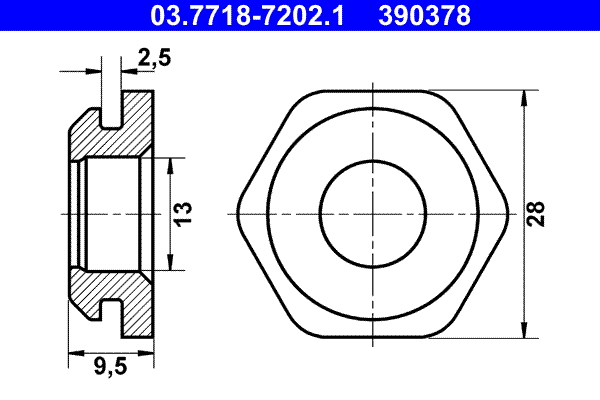 ATE 03.7718-7202.1 Dichtung, Unterdruck-Anschlussstutzen BKV