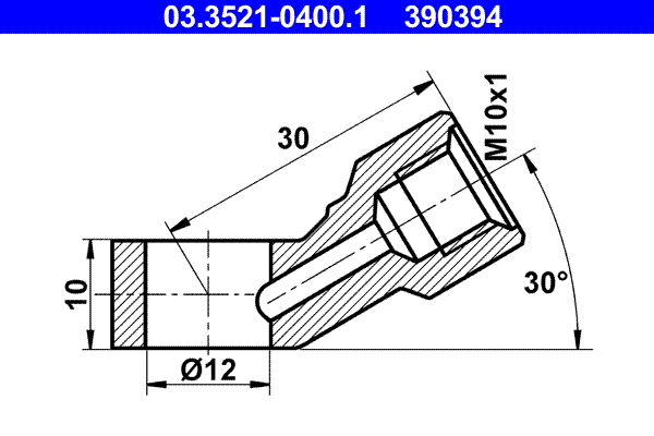 ATE 03.3521-0400.1 Ringstutzen, Rohrleitung