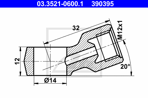 ATE 03.3521-0600.1 Bocchettone anulare, Tubazione