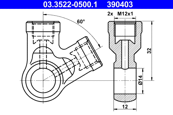 ATE 03.3522-0500.1 Ringstutzen, Rohrleitung