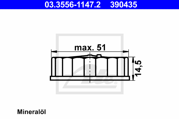 ATE 03.3556-1147.2 Chiusura, serbatoio liquido freni