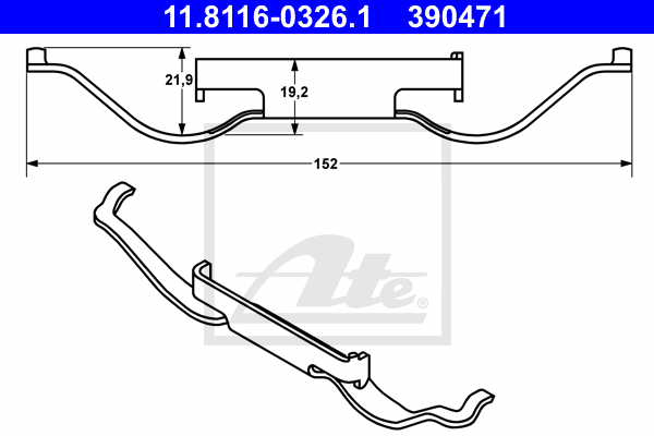 ATE 11.8116-0326.1 Molla, Pinza freno