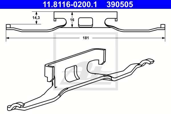 ATE 11.8116-0200.1 Molla, Pinza freno