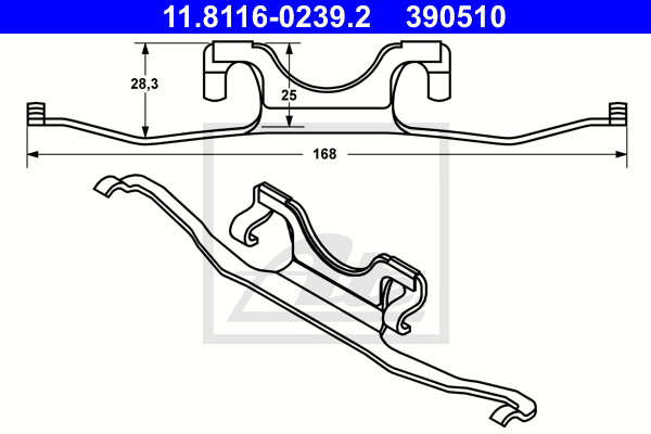 ATE 11.8116-0239.2 Molla, Pinza freno