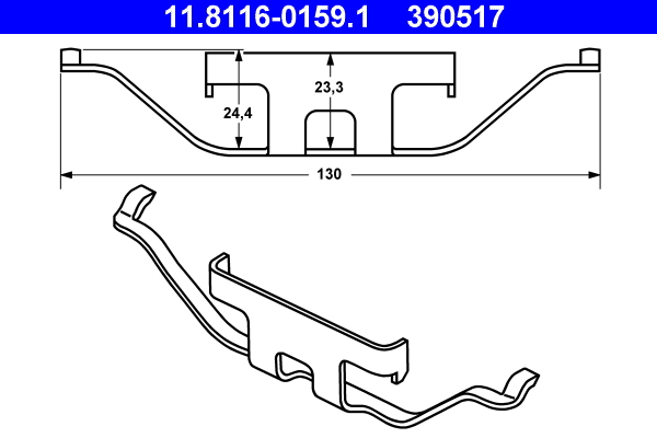 ATE 11.8116-0159.1 Feder, Bremssattel