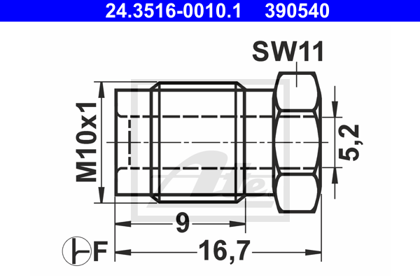 ATE 24.3516-0010.1 Vite a cappello