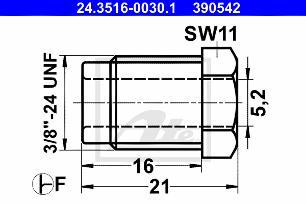 ATE 24.3516-0030.1 Vite a cappello-Vite a cappello-Ricambi Euro