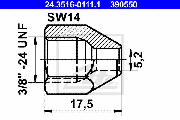 ATE 24.3516-0111.1 Dado a risvolto