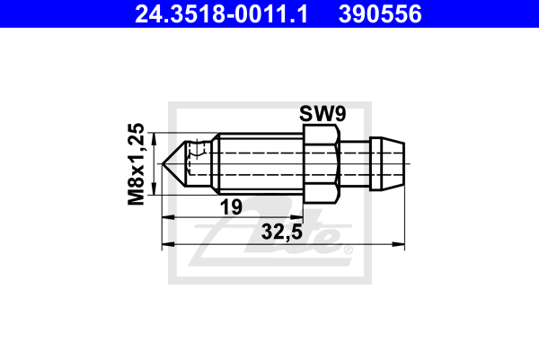 ATE 24.3518-0011.1 Vite / Valvola di sfiato-Vite / Valvola di sfiato-Ricambi Euro