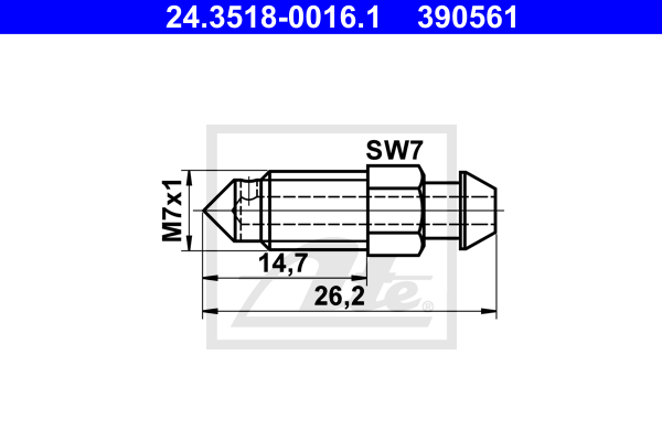 ATE 24.3518-0016.1 Vite / Valvola di sfiato-Vite / Valvola di sfiato-Ricambi Euro