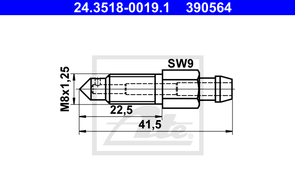 ATE 24.3518-0019.1 Vite / Valvola di sfiato-Vite / Valvola di sfiato-Ricambi Euro