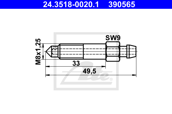 ATE 24.3518-0020.1 Vite / Valvola di sfiato-Vite / Valvola di sfiato-Ricambi Euro