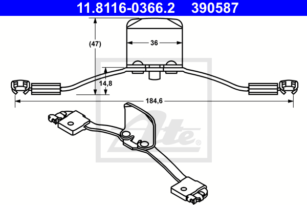 ATE 11.8116-0366.2 Molla, Pinza freno