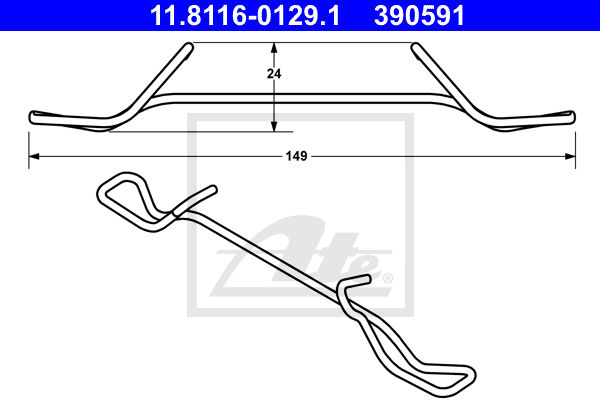 ATE 11.8116-0129.1 Molla, Pinza freno