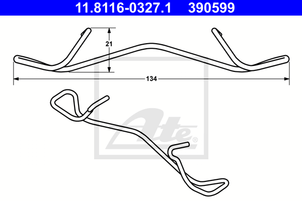 ATE 11.8116-0327.1 Molla, Pinza freno