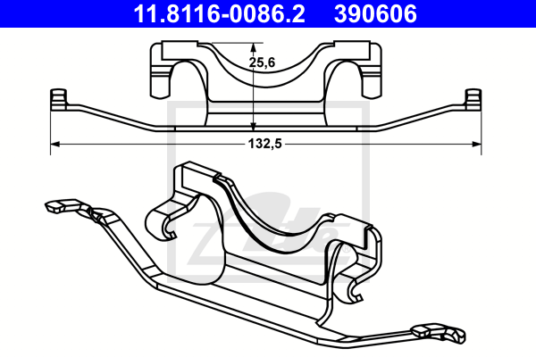 ATE 11.8116-0086.2 Molla, Pinza freno-Molla, Pinza freno-Ricambi Euro