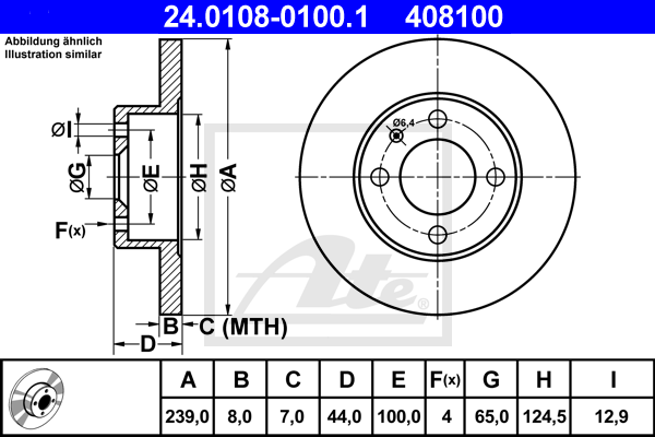 ATE 24.0108-0100.1 Brzdový...