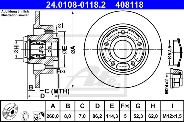 ATE 24.0108-0118.2 Brzdový...