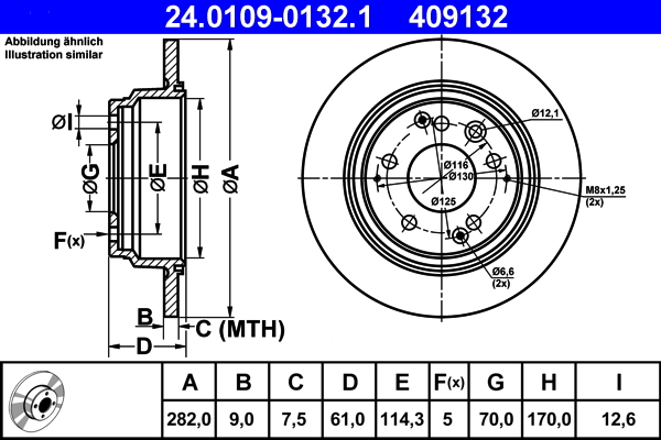 ProfiPower 3B1036 Bremseskive