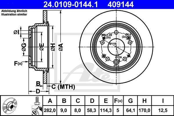 ATE 24.0109-0144.1 Discofreno