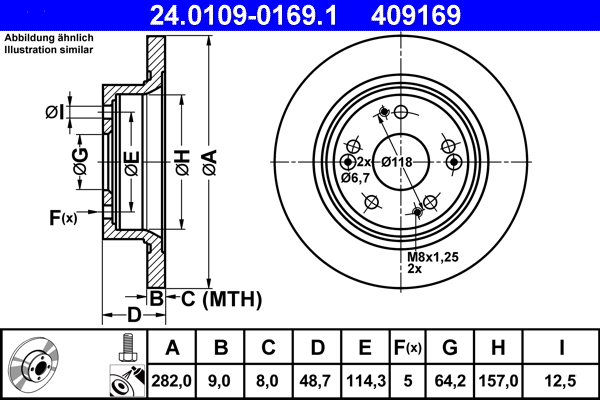 ATE 24.0109-0169.1 Disque...