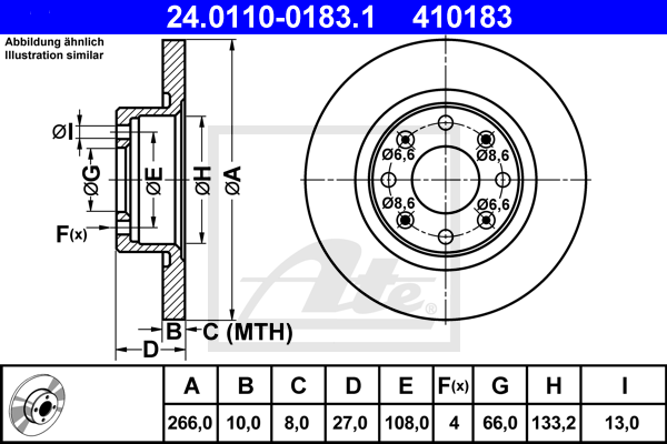 ATE 24.0110-0183.1 Discofreno