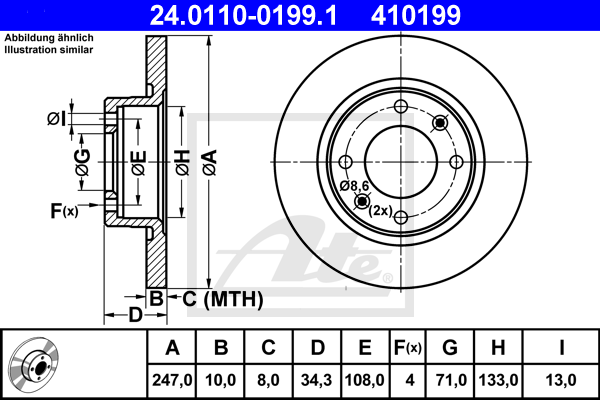 ATE 24.0110-0199.1 Brzdový...