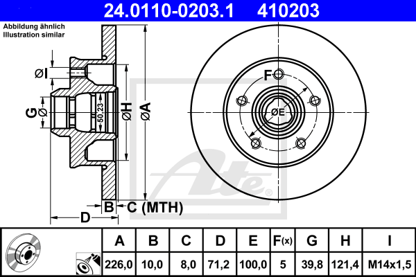 ATE 24.0110-0203.1 Brzdový...