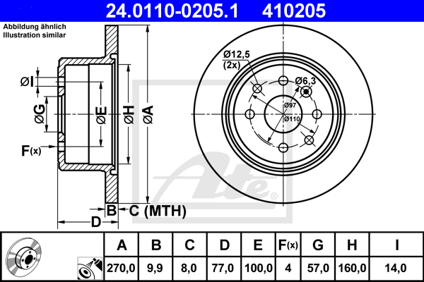 ATE 24.0110-0205.1 Brzdový...