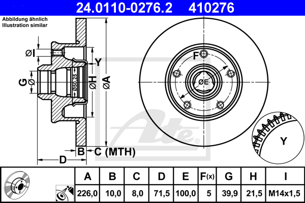 ATE 24.0110-0276.2 Brzdový...