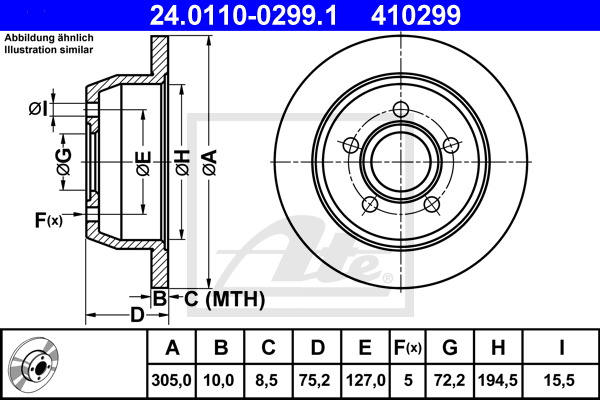 ATE 24.0110-0299.1 Brzdový...