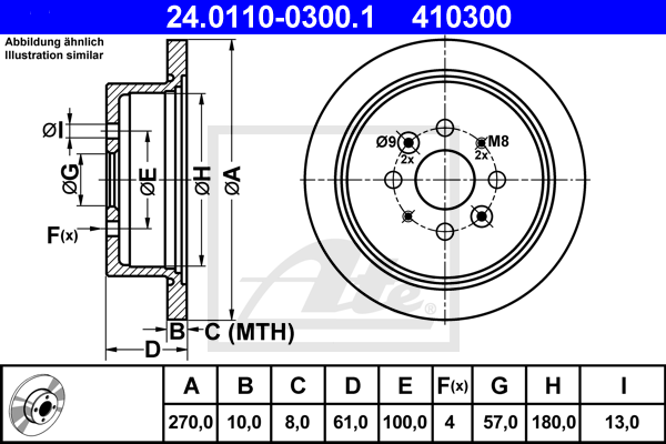 ATE 24.0110-0300.1 Brzdový...