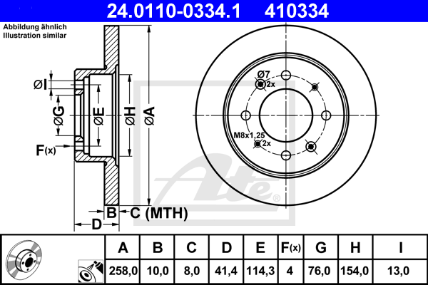 ATE 24.0110-0334.1 Brzdový...