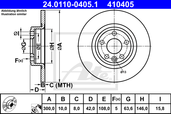 ATE 24.0110-0405.1 Brzdový...