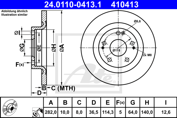 ATE 24.0110-0413.1 Brzdový...