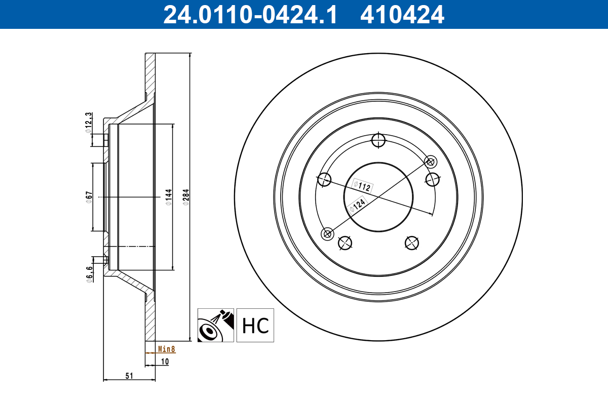 ATE 24.0110-0424.1 Brake...