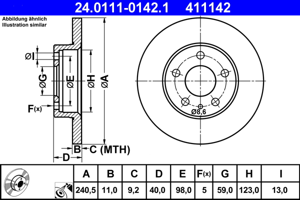 ATE 24.0111-0142.1 Disque...