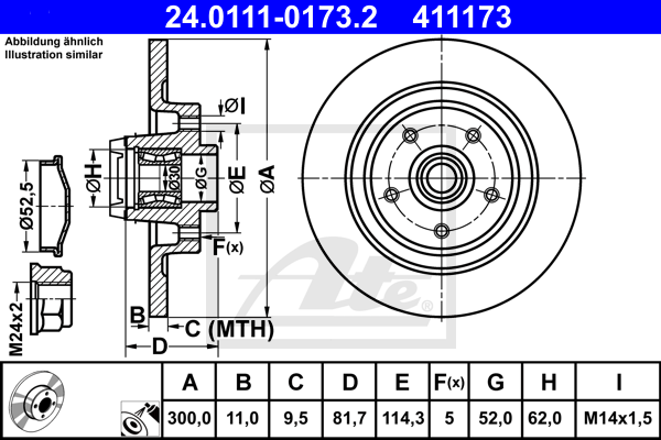 ATE 24.0111-0173.2 Brzdový...