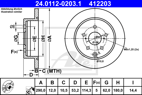 ATE 24.0112-0203.1 Brzdový...