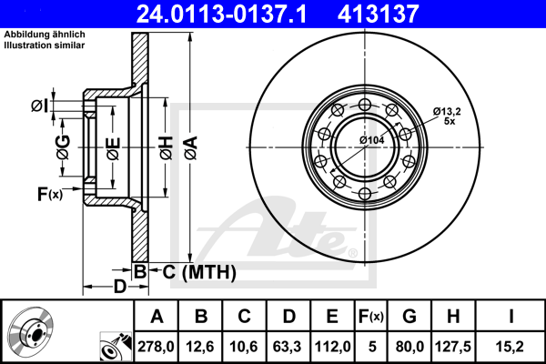 ATE 24.0113-0137.1 Discofreno