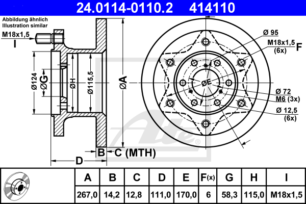 ATE 24.0114-0110.2 Brzdový...