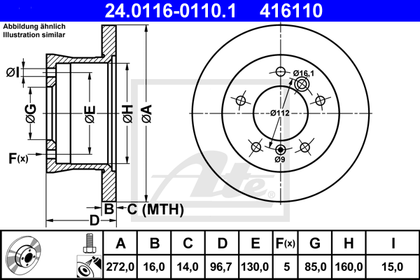 ATE 24.0116-0110.1 Brzdový...