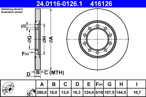 ATE 24.0116-0126.1 Disc frana