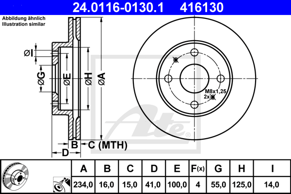 ATE 24.0116-0130.1 Brzdový...