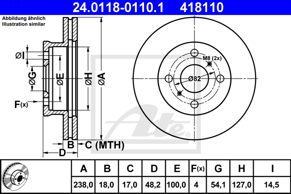 ATE 24.0118-0110.1 Brzdový...